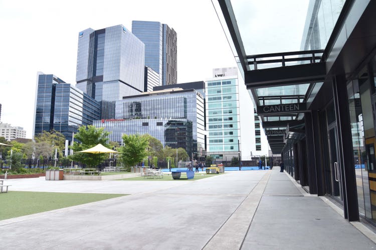Outdoor playground area of APHS